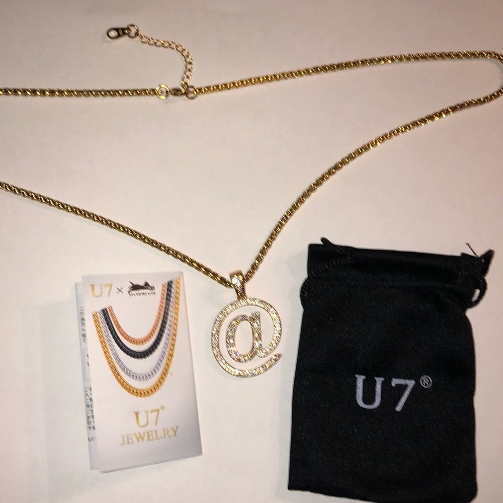 18KGP necklace and @ pendant